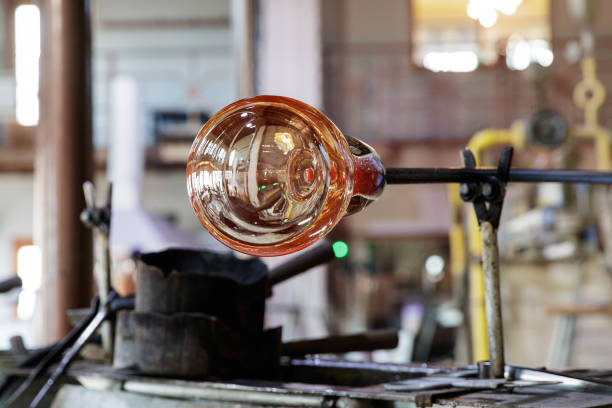istock Product making Inside glass factory in Czech Republic 1295630011
