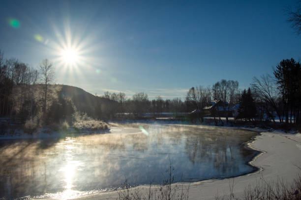 istock Icy river in the Canadian winters 1295634527