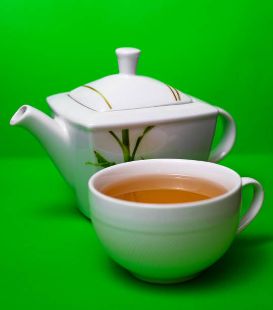 istock Teapot with a cup of tea 1295646678