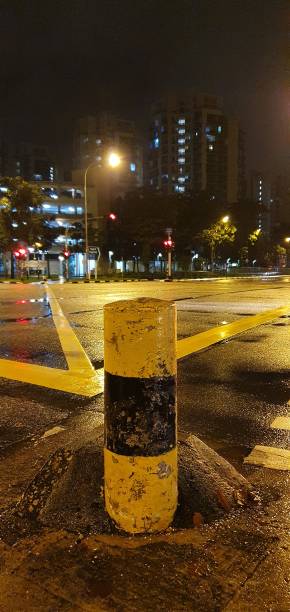 istock Road barrier at traffic junction 1295658992