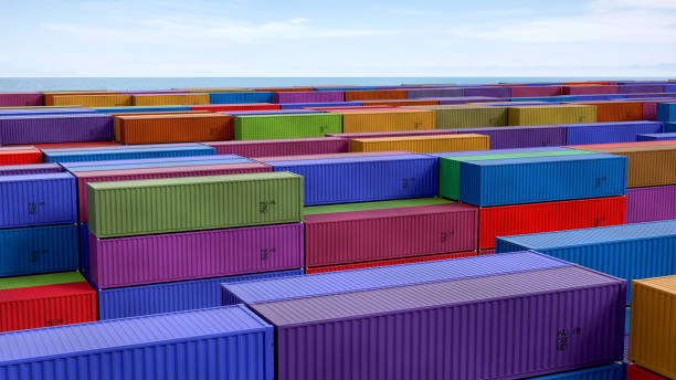 istock Aerial view of Container port 1295660344