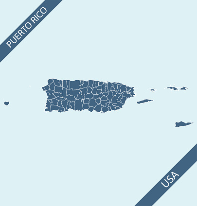 Highly detailed downloadable and printable map of Puerto Rico territory for web banner, mobile, smartphone, iPhone, iPad applications and educational use. The map is accurately prepared by a map expert.