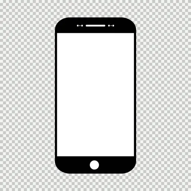 Vector illustration of Smart mobil phone mock up, Smartphone technology template, modern blank telephnone, realistic vector illustration