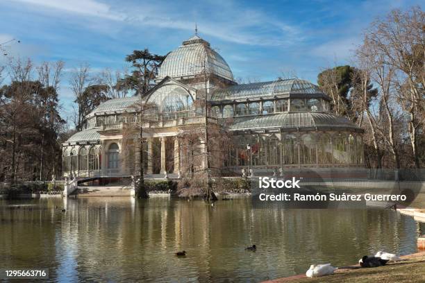 Crystal Palace In The Retiro Park Stock Photo - Download Image Now - Palacio De Cristal, Madrid, Architecture