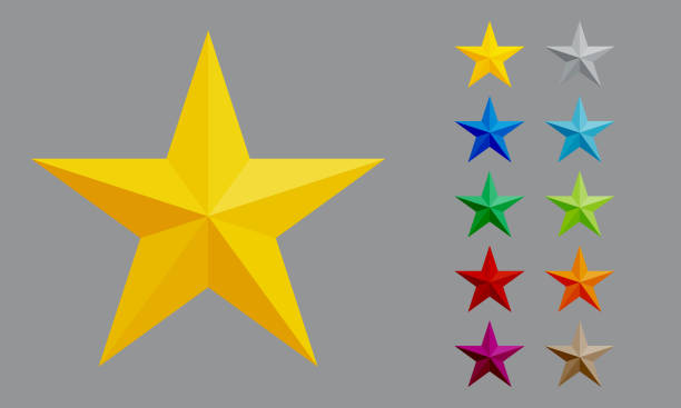 istock golden five star as icon or favorite sign in differents color 1295669976