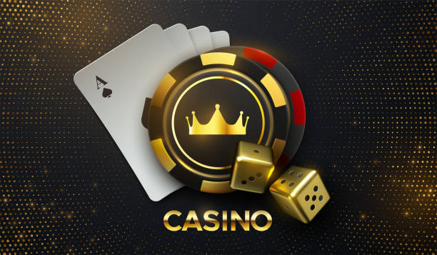 casino singen. vektor 3d-illustration. - cards dice poker casino stock-grafiken, -clipart, -cartoons und -symbole