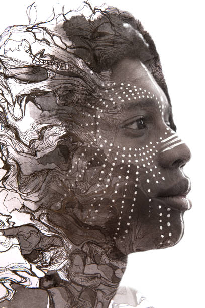 istock An abstract portrait with lines 1295672353