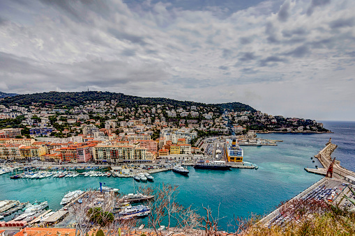 Nice, France - July 2, 2014: Views in and around the harbour and marina of Nice France