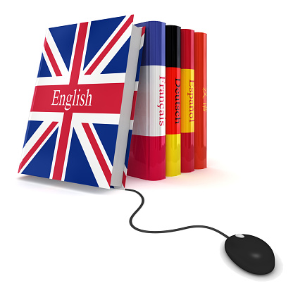Learn online English language book e-learning