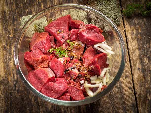 Fresh venison meat