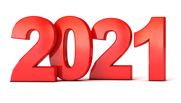 istock Red New Year 2021. Conceptual illustration 1295678866