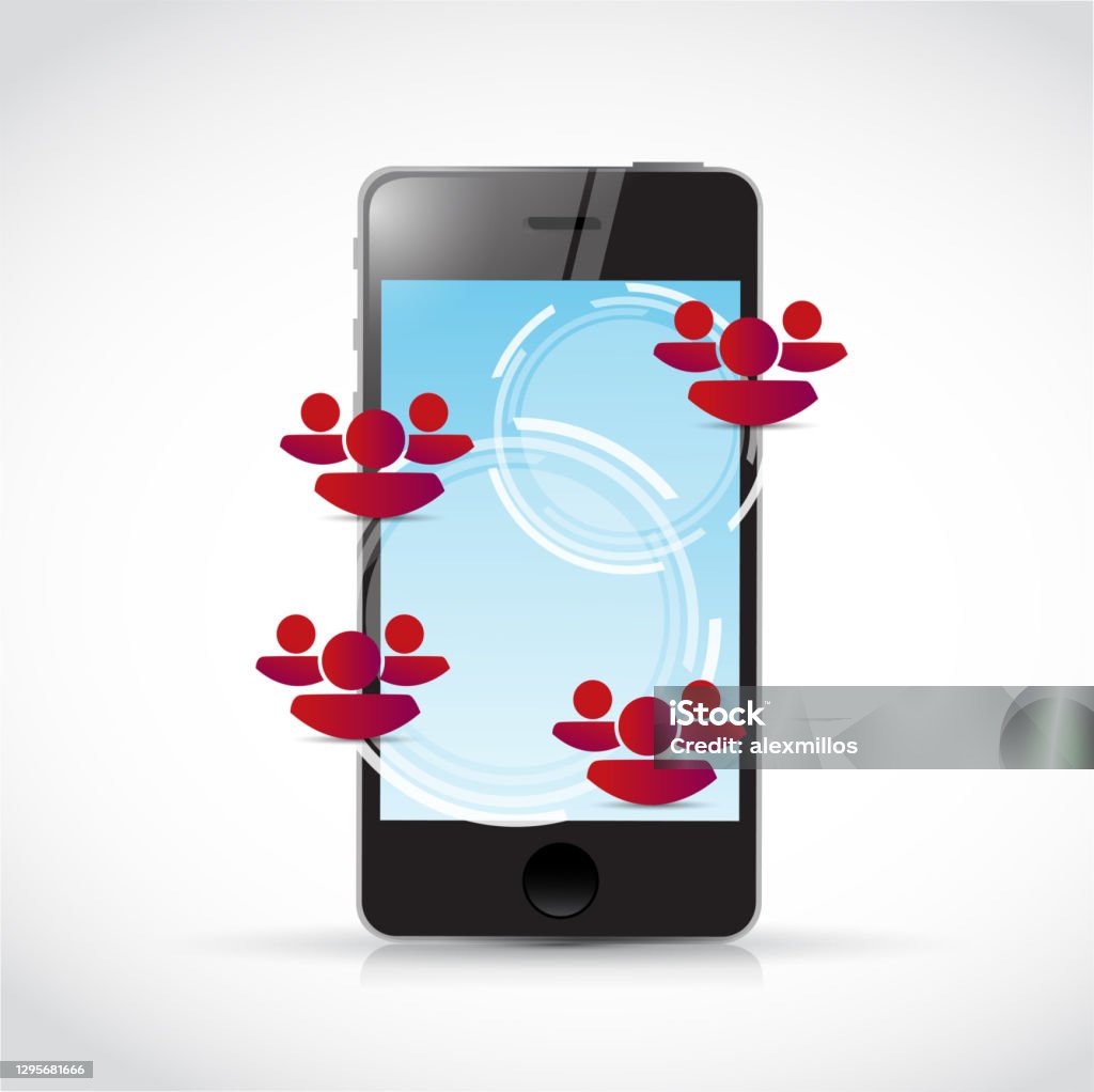 Community Phone Sign In Phone And Community Connection Illustration Stock Illustration ...