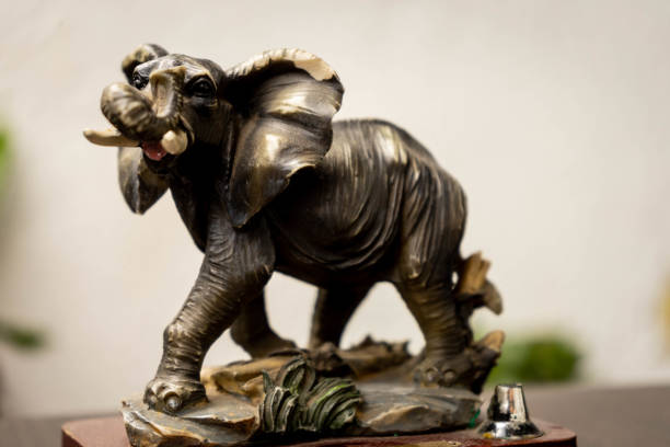 istock photo of gray elephant figure 1295688476