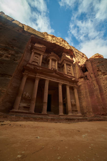istock Petra treasury with no people and soft light 1295691364
