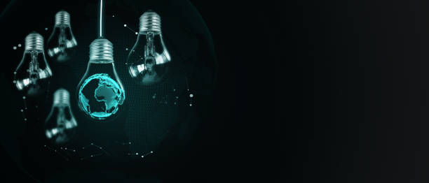 istock Abstract businesses innovation idea with concept of transform evolution urban smart energy city building traffic transportation in light bulb to inspire creative strategy management 1295694744