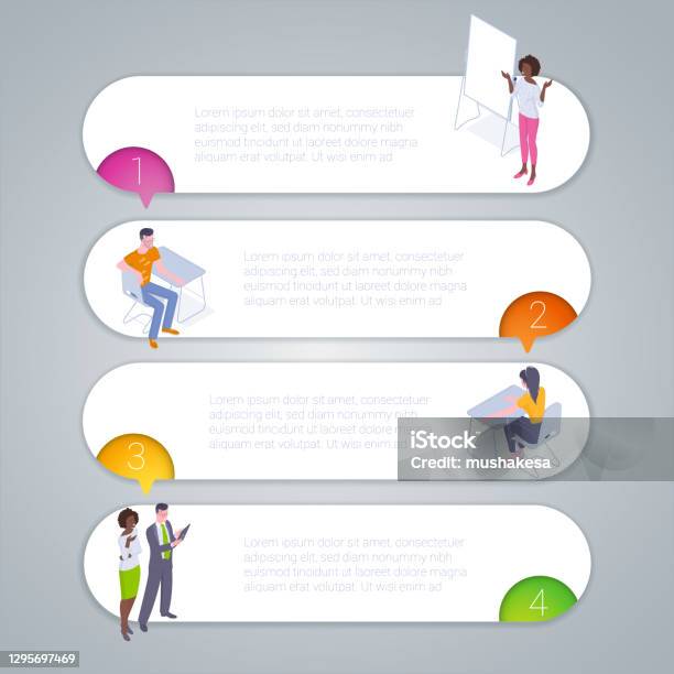 Step By Step Infographics Template Stock Illustration - Download Image ...