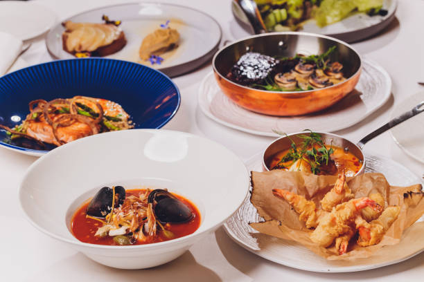 istock spanish tapas and sangria on wooden table, top view. 1295701728