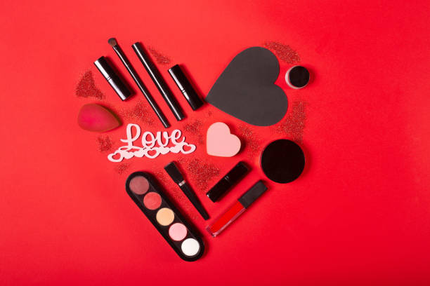 istock Cosmetic hear shape. Gift for girl on Valentines day 1295702047