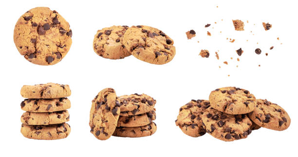 istock dark chocolate chip cookies piece stack and crumbs 1295704137