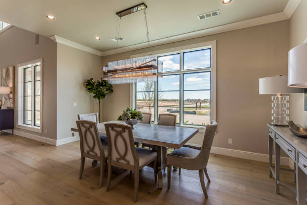 istock Open dining area in new home 1295705896