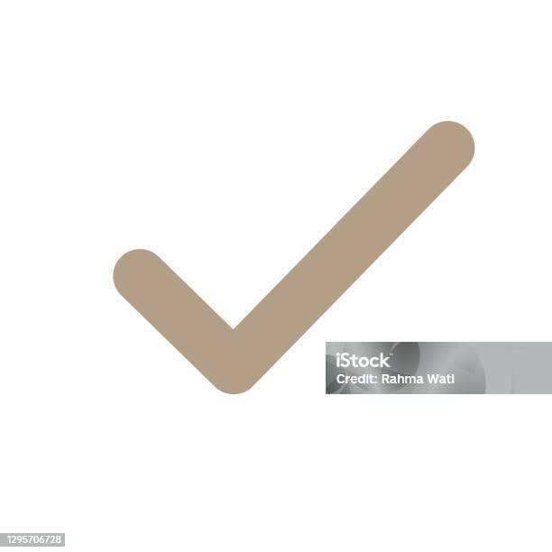 Light Brown Checklist Illustration On White Background Stock Photo - Download Image Now