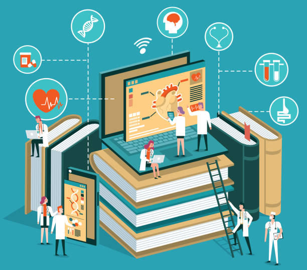 Medical Research Learning Medicine medical education stock illustrations