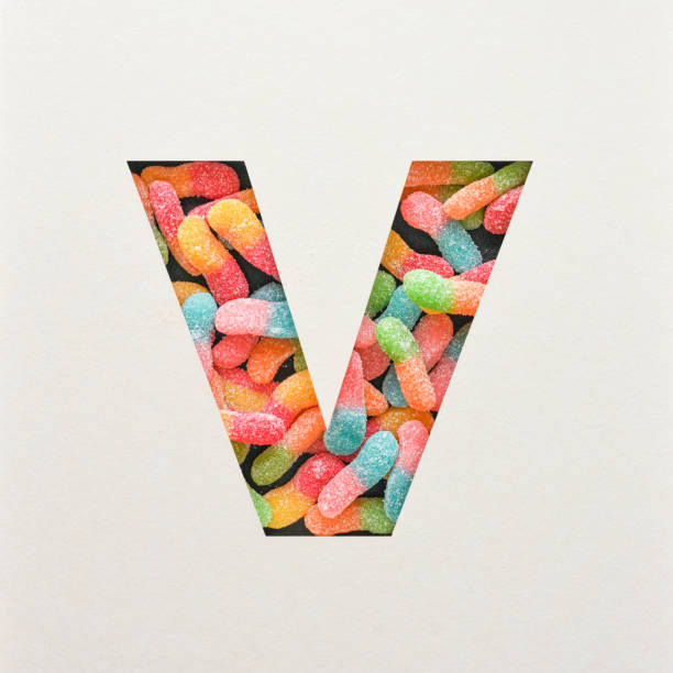 istock Font design, Abstract alphabet font with jelly, realistic typography - V 1295727385