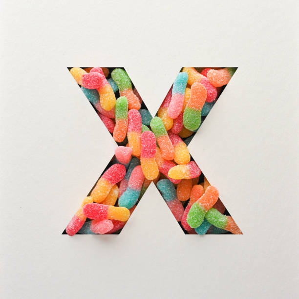istock Font design, Abstract alphabet font with jelly, realistic typography - X 1295727389