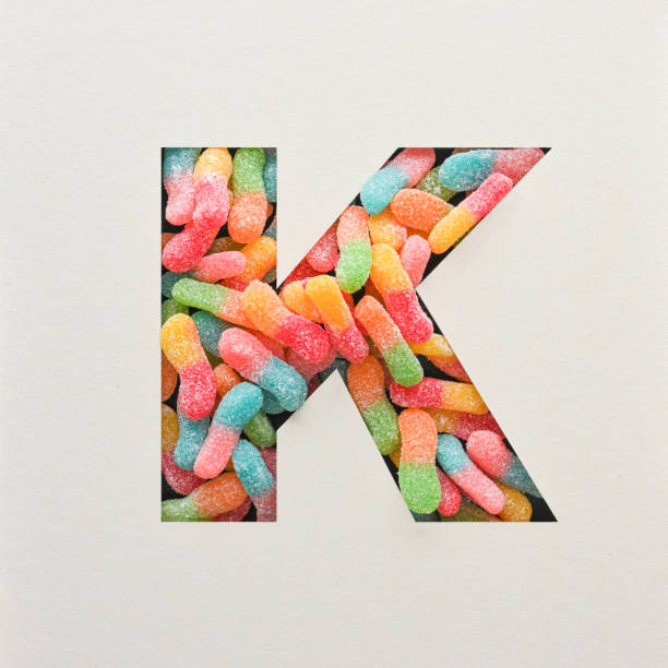 istock Font design, Abstract alphabet font with jelly, realistic typography - K 1295727809