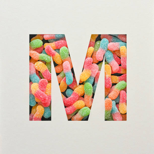 istock Font design, Abstract alphabet font with jelly, realistic typography - M 1295727907