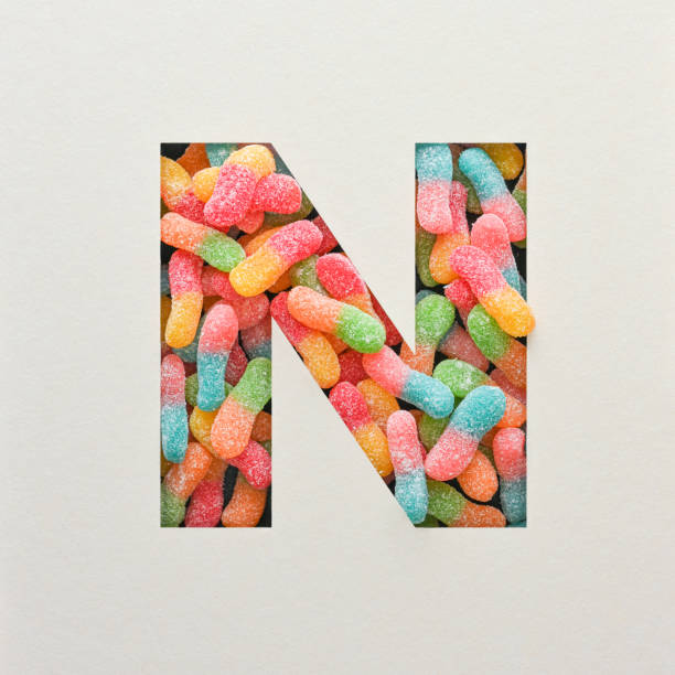 istock Font design, Abstract alphabet font with jelly, realistic typography - N 1295727920