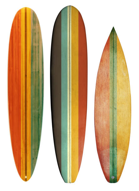istock vintage wooden surfboard 1295729055