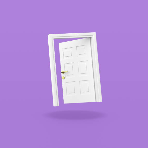 istock White Door on Purple Background 1295729126