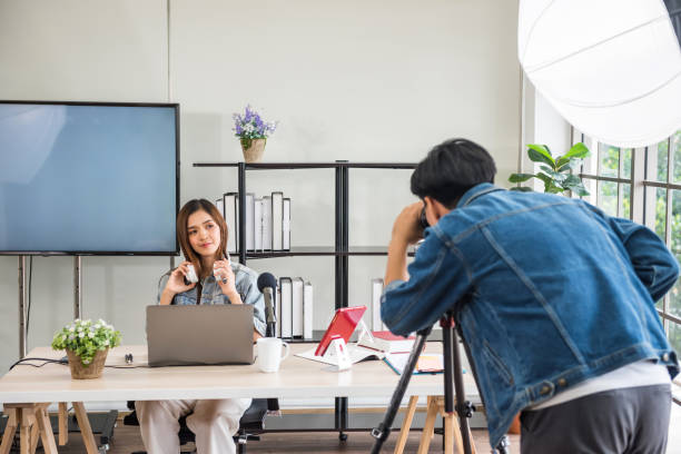 istock Behind the scene of video streaming content 1295734081