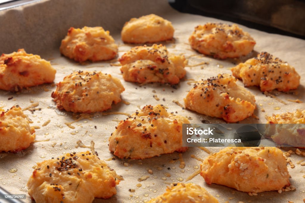 Gougeres, savoury choux pastry with cheese Gougeres, savoury choux pastry with cheese, spicy homemade French puffs Gougere Stock Photo