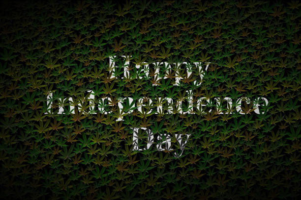 Happy Marijuana Independence Day stock photo