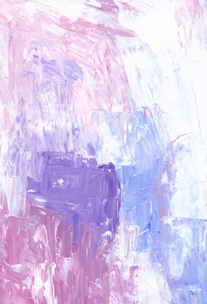 istock Grunge abstract artisitc background. Rough pastel textured backdrop. Pink, purple and white palette knife painting. 1295736084