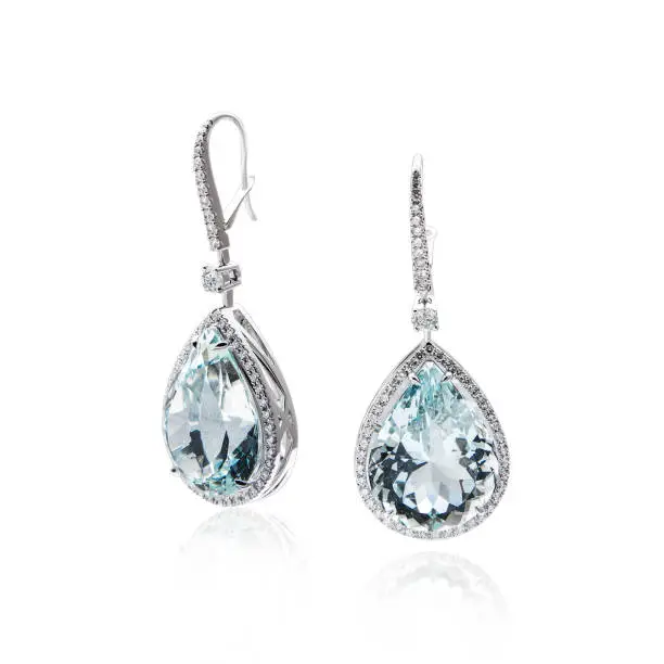 Photo of earrings with topaz