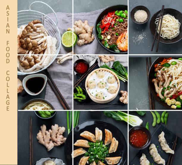 istock Collage of various asian meals 1295744105
