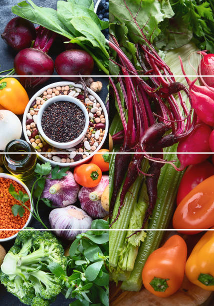 istock Collage of healthy eating ingredients. 1295744188