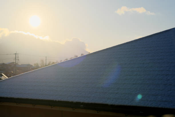 Simple Japanese winter landscape material