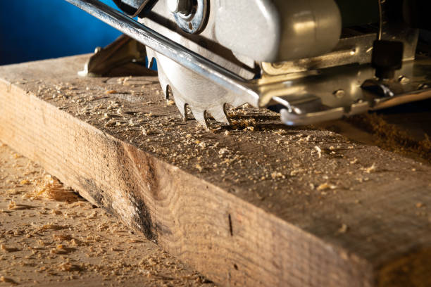 istock Circular saw for wood 1295744425