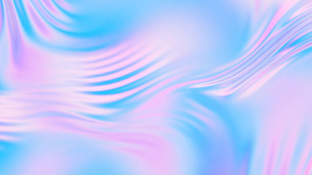 holographic gradient folded foil background - blue pearls imagens e fotografias de stock