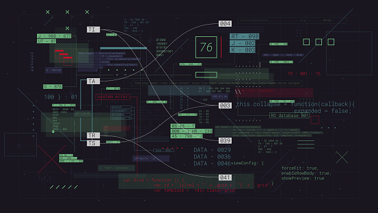Programming Futuristic Cyberspace With Binary Code Computer Technology ...