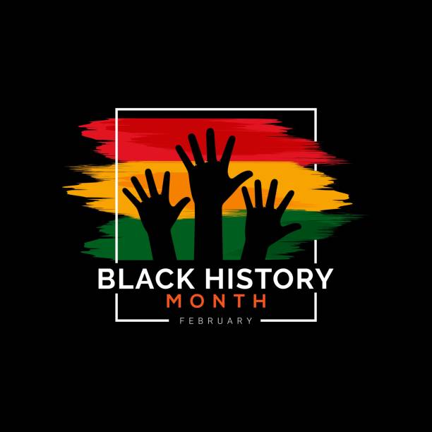 черная история месяц афро-американской истории празднования вектор иллюстрации - black history month stock illustrations