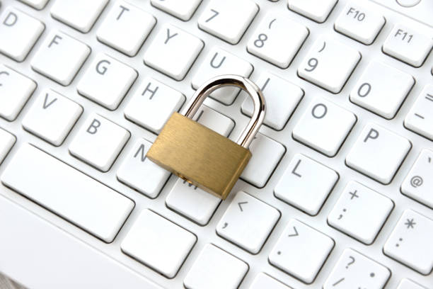 istock Protection for PC security images, padlock on keyboard 1295754641