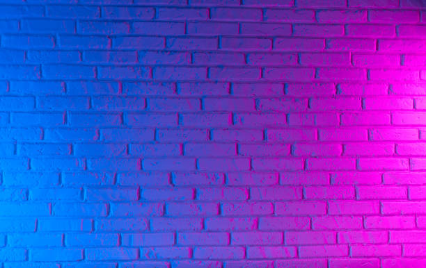 istock Close-up of a neon brick wall 1295754876