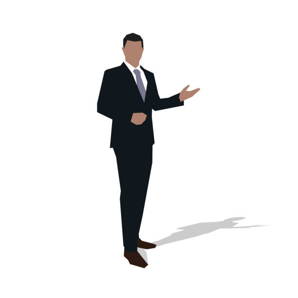 ilustrações de stock, clip art, desenhos animados e ícones de business man flat vector illustration. teacher, manager, boss, lawyer - lawyer young adult suit expressing positivity