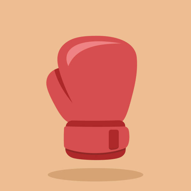 Boxing glove icon isolated on colored background. Vector illustration Boxing glove icon isolated on colored background. Vector illustration boxing glove stock illustrations