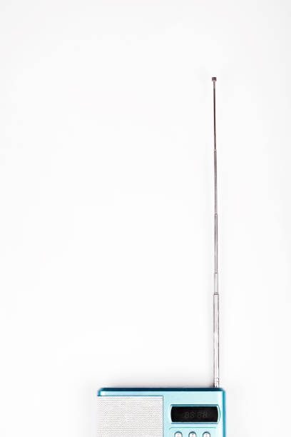 istock radio on white background. world radio day . top view flat lay copy space 1295758864